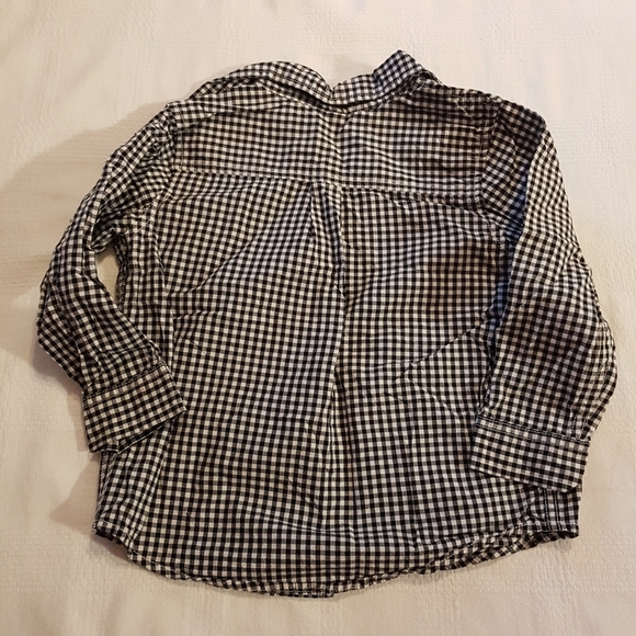 Gymboree boys size 3T button down top black & white checked - Picture 5 of 5